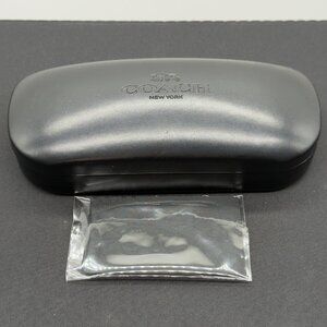 Coach New York Black Hard Clamshell Eyeglasses Case With Cleaning Cloth Small